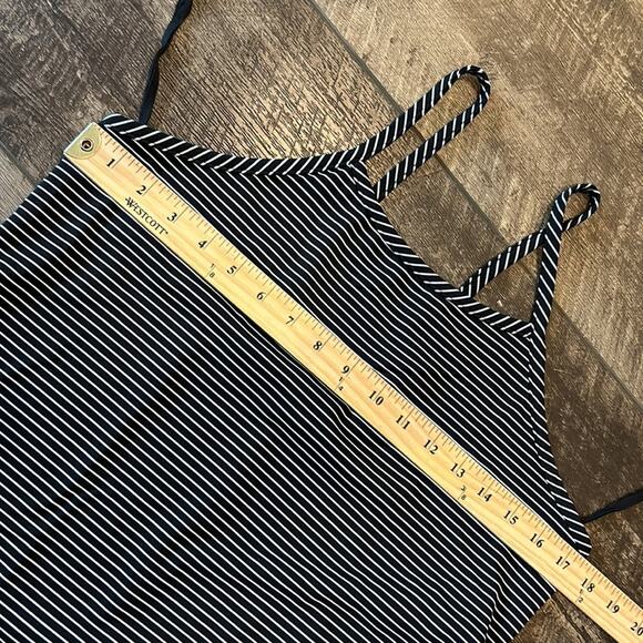 Gap Black White Stripe Tank Bodycon Max Dress Size L - Picture 5 of 9